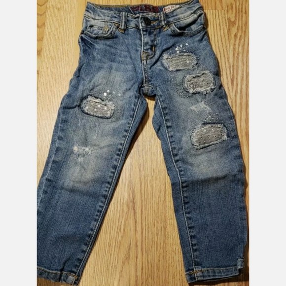 The Children's Place Girls Jeans Size 4 Boy Fit - Picture 1 of 12